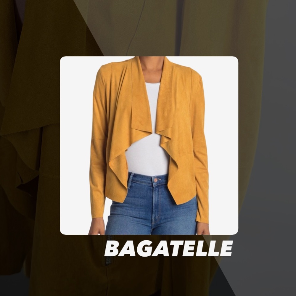 EUC Bagatelle Yellow Faux Suede Jacket
